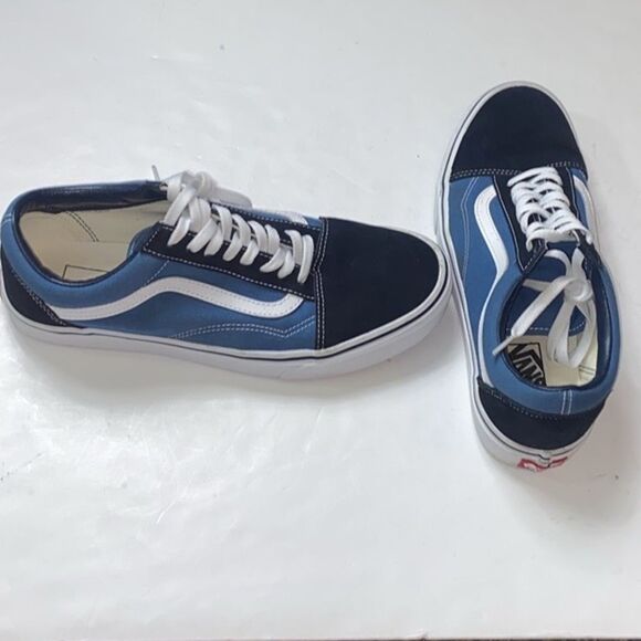 Vans Old Skool Navy Blue Unixes Size Men 10.5 Women’s 12.0  US - Picture 1 of 16